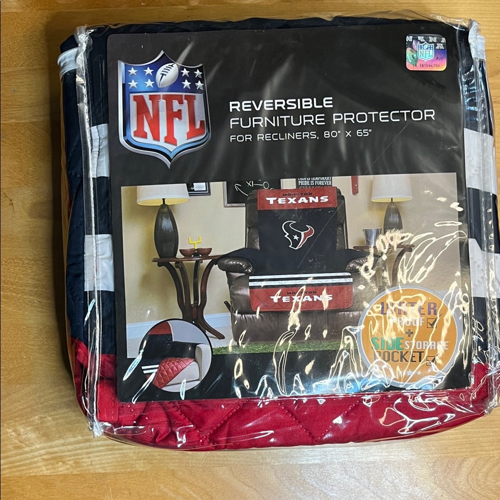NFL Houston Texans Quilted Reversible Furniture Protector - Red/Black/White